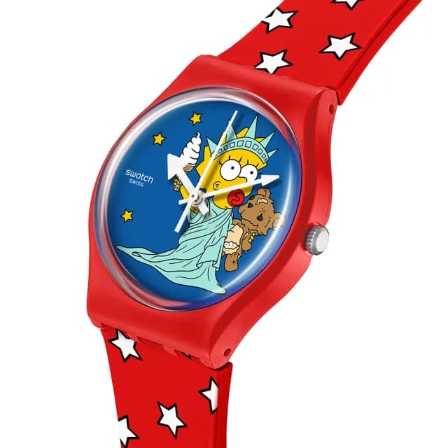 【SWATCH】LITTLE LADY LIBERTY 經典手錶/男錶/女錶/瑞士製造 SO28Z120(34mm)