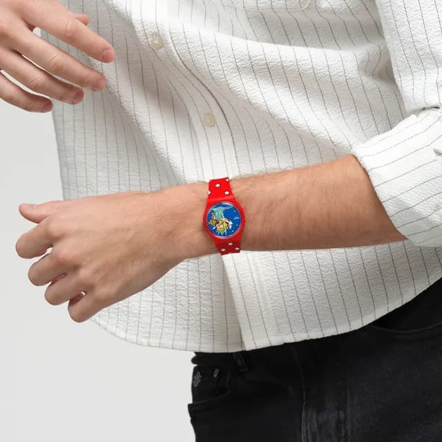 【SWATCH】LITTLE LADY LIBERTY 經典手錶/男錶/女錶/瑞士製造 SO28Z120(34mm)