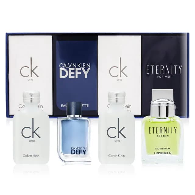 【Calvin Klein】CK 男性小香禮盒(CK one 10mlX2+永恆10ml+無畏之心5mlEDT-國際航空版)