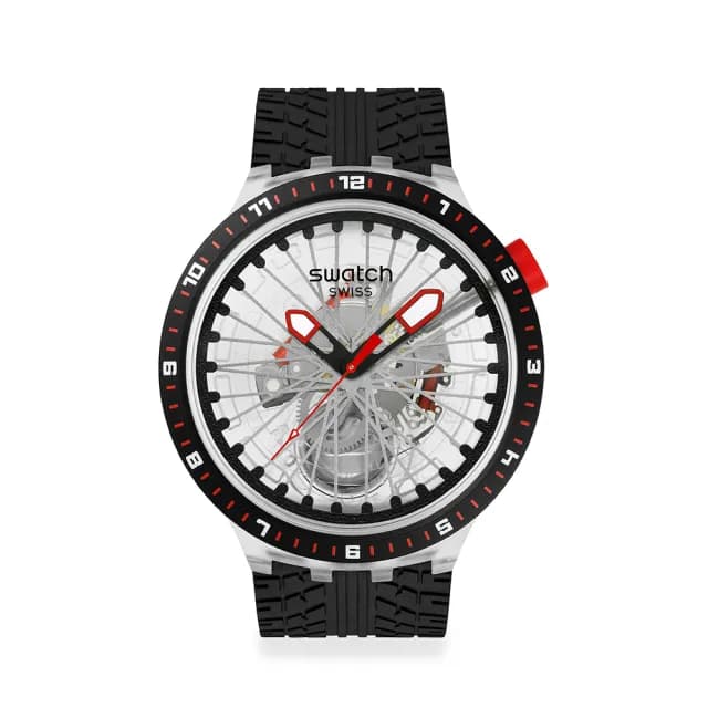 【SWATCH】THE PILGRIM - TREAD ON IT 大錶面手錶/男錶/女錶/瑞士製造 SB05K103(47mm)