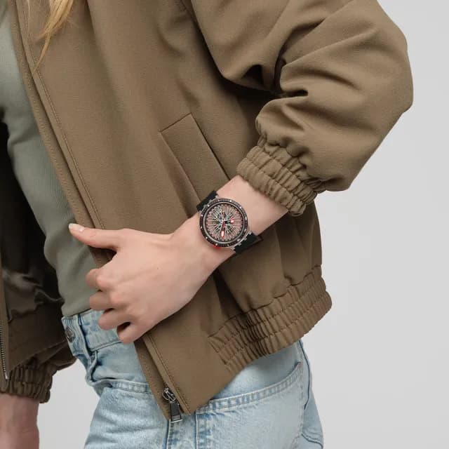 【SWATCH】THE PILGRIM - TREAD ON IT 大錶面手錶/男錶/女錶/瑞士製造 SB05K103(47mm)