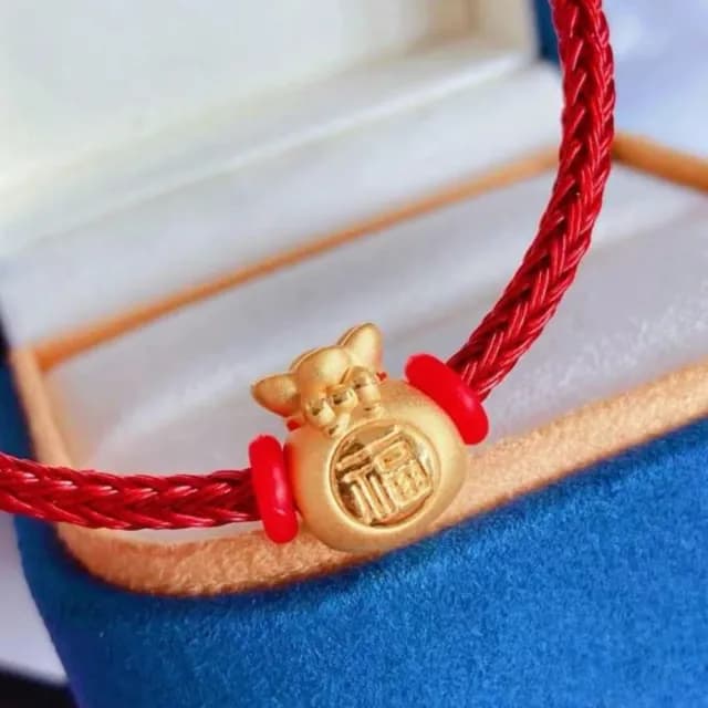 【Penny珮妮】999黃金迷你福袋鋼絲繩手鍊(母親節 交換禮物 送女友 生日禮物 情人節 尾牙 新年 結婚)