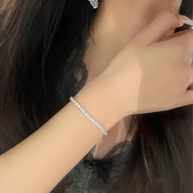 【鉅曜】2克拉鑽石手鍊 淨白等級鑽石(培育鑽石)