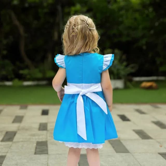 【橘魔法】愛麗絲公主洋裝(女僕 蘿莉塔 灰姑娘 萬聖節 造型服 夢遊仙境 角色扮演 表演 女童 兒童 童裝)