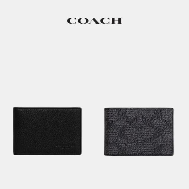 【COACH】蔻馳官方直營 經典Logo摺疊皮夾 錢包-多色任選(CM166/CM167/CW368)