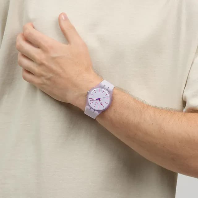 【SWATCH】LAVENDAZE 經典手錶/男錶/女錶/瑞士製造 SO29V101(41mm)