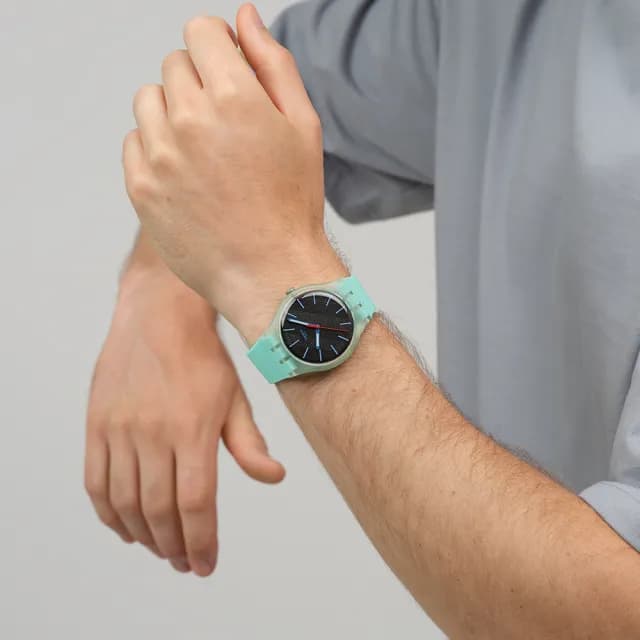 【SWATCH】HINT OF MINT 經典手錶/男錶/女錶/瑞士製造 SO29L103(41mm)