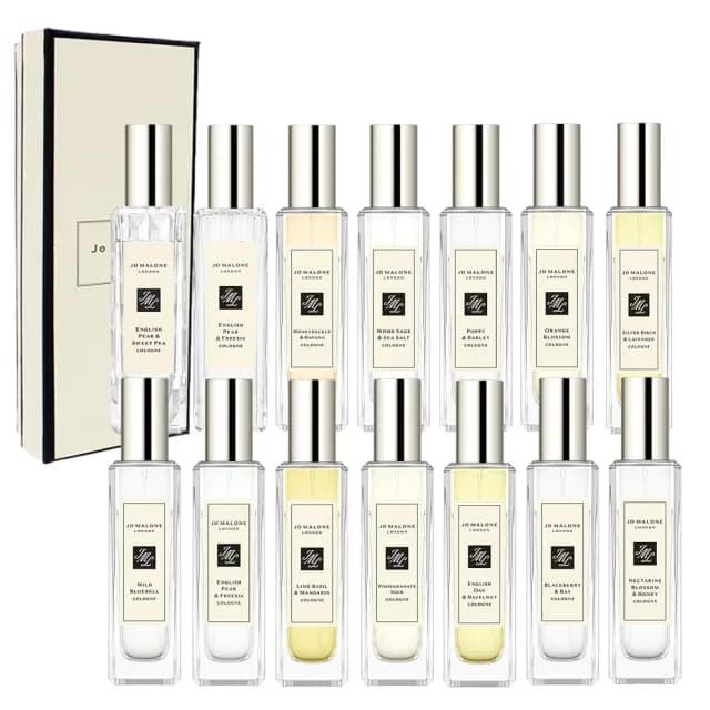 【Jo Malone】香水 30ml 附原廠禮盒(多款任選.英國梨小蒼蘭/鼠尾草海鹽/黑莓子/藍風鈴/黑石榴-國際航空版)