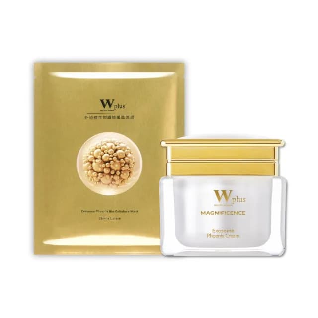 【W 修護保養】W Plus 植萃外泌體鳳凰霜+外泌體鳳凰面膜x1(新品 頂奢外泌體 水光潤亮)