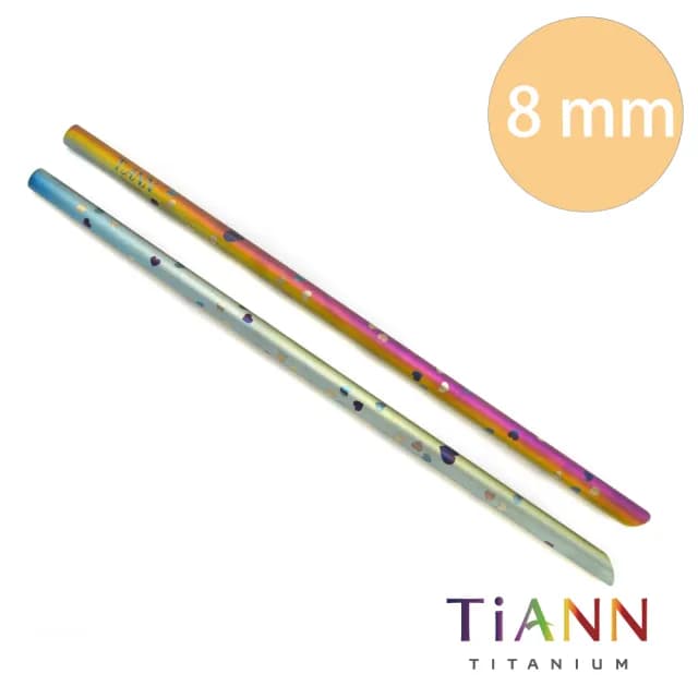 【TiANN 鈦安餐具】環保愛地球 愛心款 純鈦吸管 單支(8mm)