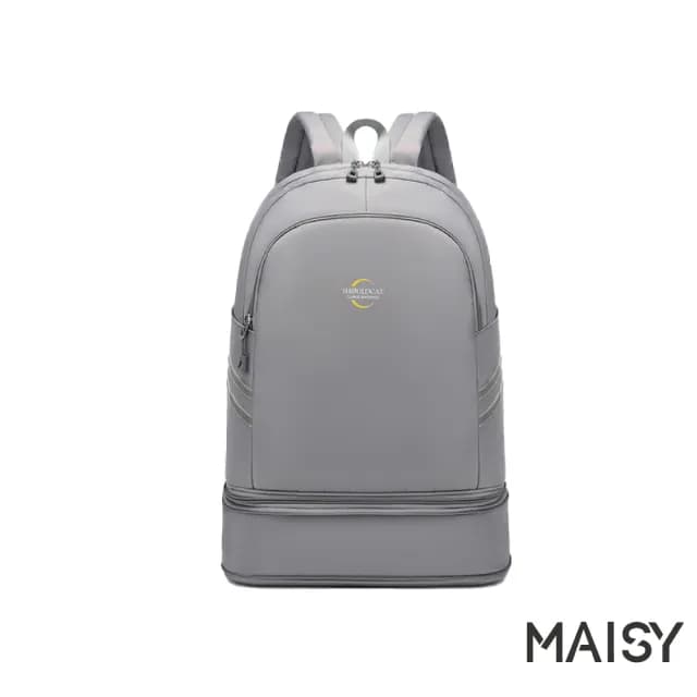 【MAISY】情人節禮物 四季旅行用乾濕分離後背包 雙肩包(粉色/黑色/綠色/灰色/米色)