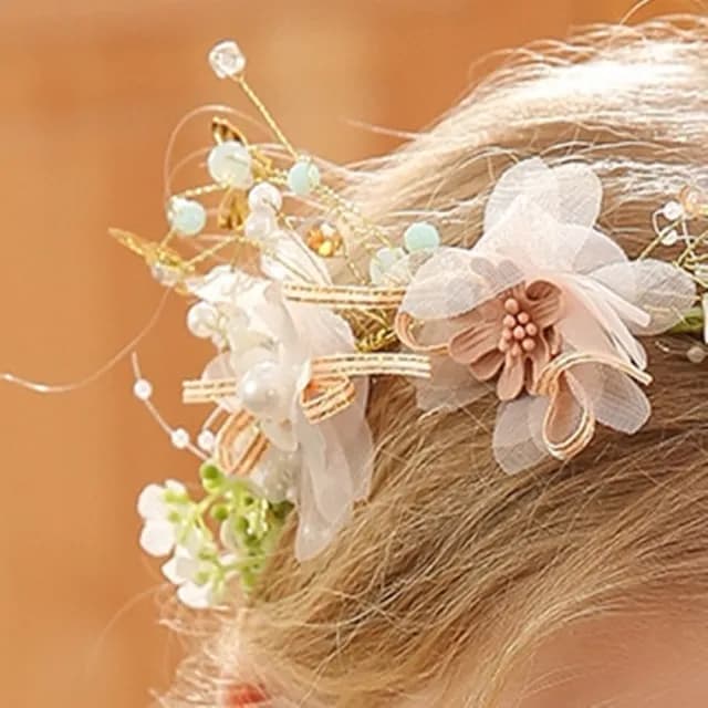 【橘魔法】童話花仙子水晶花朵髮飾(生日 表演 髮夾 髮飾 頭飾 花童 禮服 畢業典禮 婚禮 攝影)