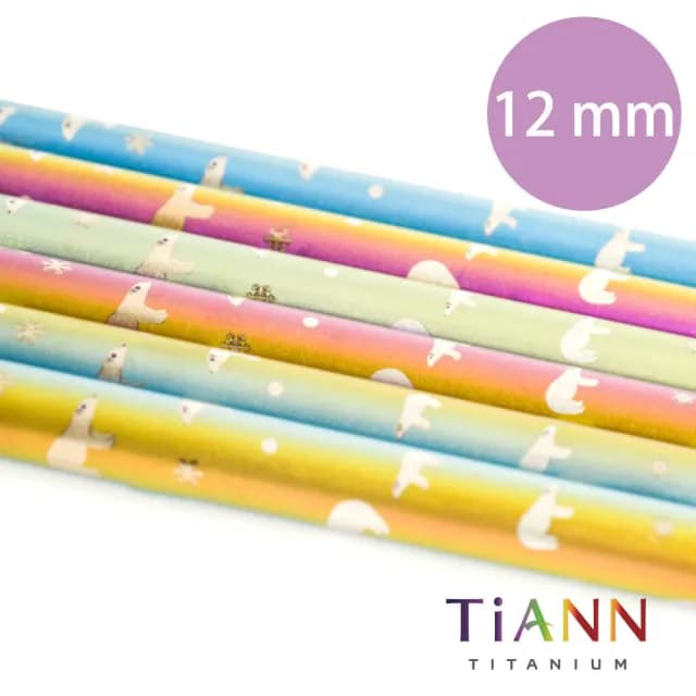 【TiANN 鈦安餐具】北極熊愛地球 純鈦吸管 單支(12mm)
