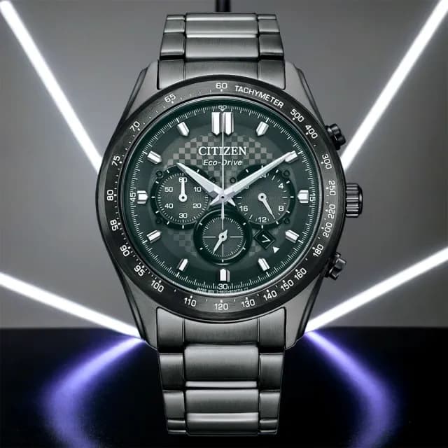 【CITIZEN 星辰】光動能三眼計時手錶 禮物 送禮 推薦(CA4457-81H)