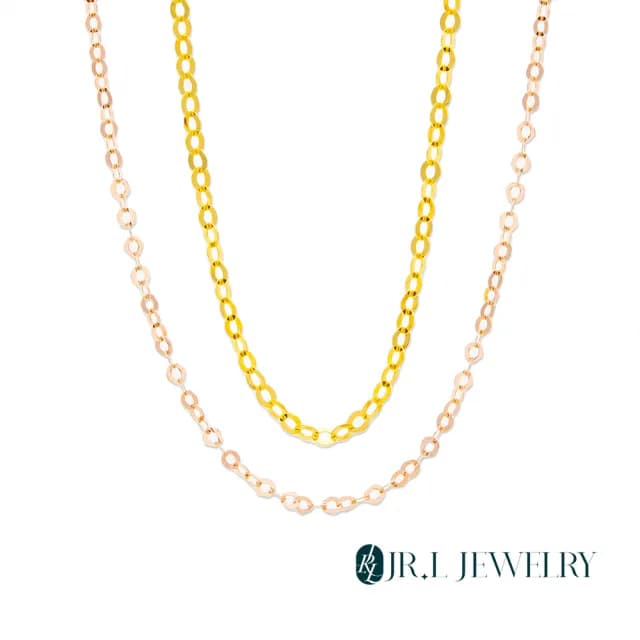 【JR.L金瑞利珠寶】週年慶 18K金項鍊 跳舞鍊 5G素鍊(18K金項鍊)