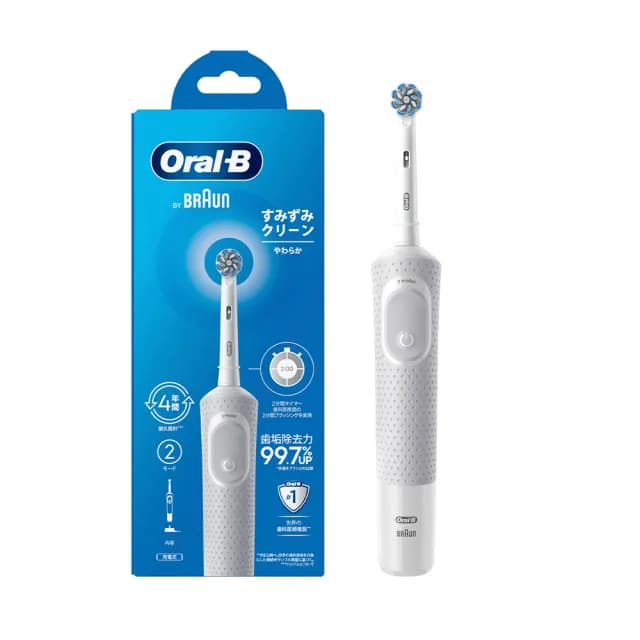 【德國百靈Oral-B-】活力亮潔電動牙刷 D100(白)