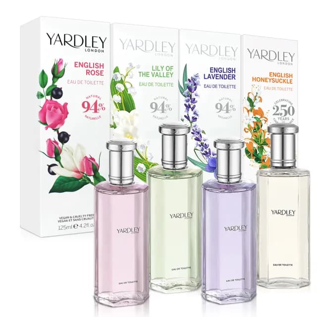【YARDLEY  雅麗】英國玫瑰/山谷百合/英國薰衣草/英國忍冬/英國茉莉/英國水仙淡香水125ml-任選(專櫃公司貨)