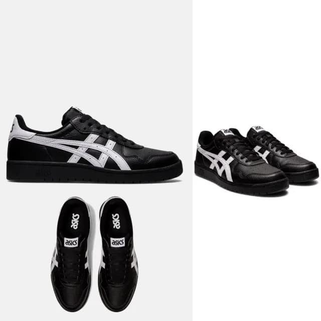 【asics 亞瑟士】JAPAN S 男女款 復古 休閒鞋(1203A033-001 黑白 休閒 走路鞋 亞瑟士)