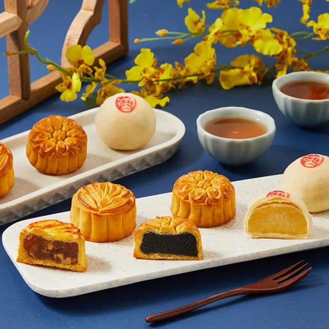 【CHAOBY 超比食品】職人中秋-宜蘭之月月餅禮盒9入(古法綠豆椪、桃山鳳梨核桃、桃山黑芝麻各3入/附提袋)