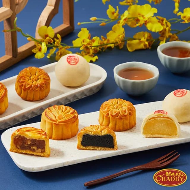 【CHAOBY 超比食品】職人中秋-宜蘭之月月餅禮盒9入(古法綠豆椪、桃山鳳梨核桃、桃山黑芝麻各3入/附提袋)