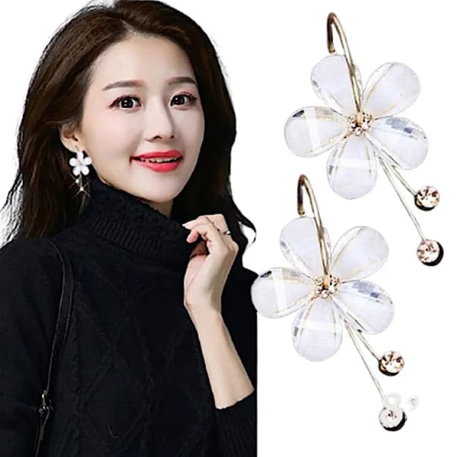 【89 zone】法式古典太陽花花瓣 飾品 耳飾 耳墜 耳釘 耳環(金)