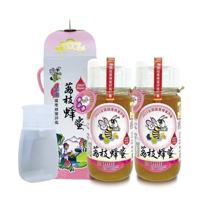 【彩花蜜】2025全國國產評鑑蜂蜜-頭等獎-荔枝蜂蜜700gX2瓶(中秋禮盒)