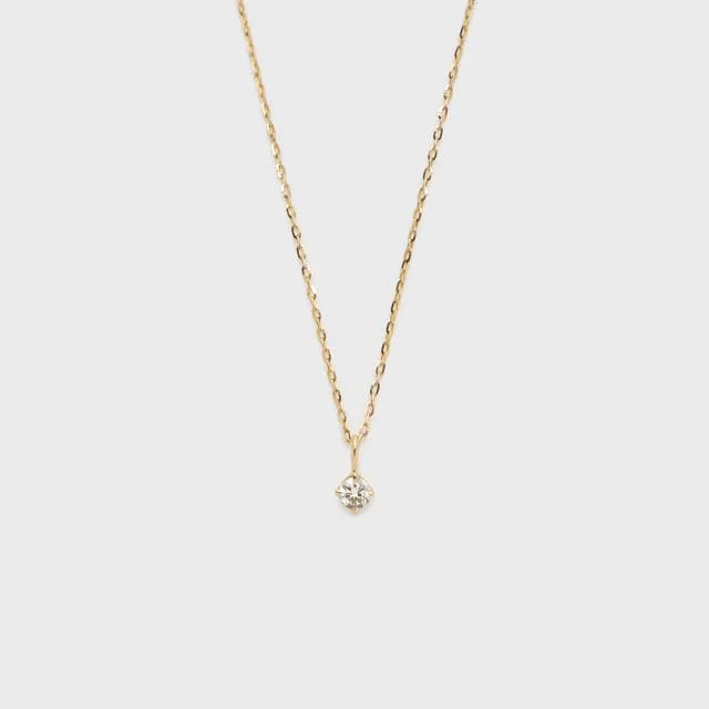 【agete】NOJESS 10K單鑽5分項鍊