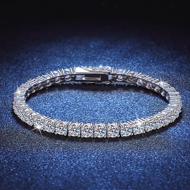 【彼夢】12克拉 D/VVS1-VS1 PT950鉑金  鑽石手鍊(每顆30分 總重12克拉培育鑽石)