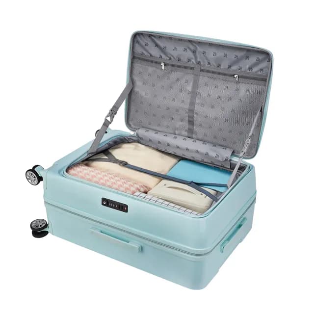 【TRAVEL FOX 旅狐】25吋簡約前開上掀式加大拉鍊行李箱