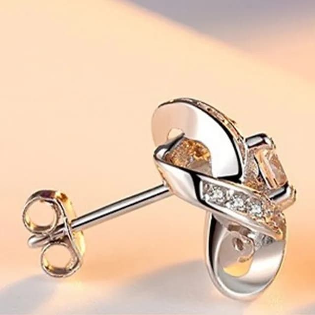 【MoonDy】雙11 耳環 耳釘 S925純銀 四葉草 六爪雪花旋轉 飾品女 耳飾