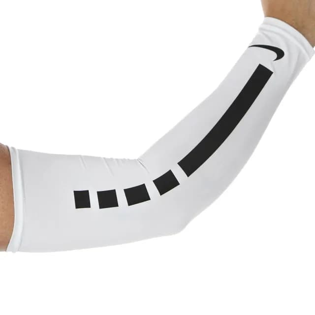 【NIKE 耐吉】PRO ELITE 運動臂套2.0 抗UV護肘 白色防曬袖套 女友老婆生日告白禮物(N0003146127SM)