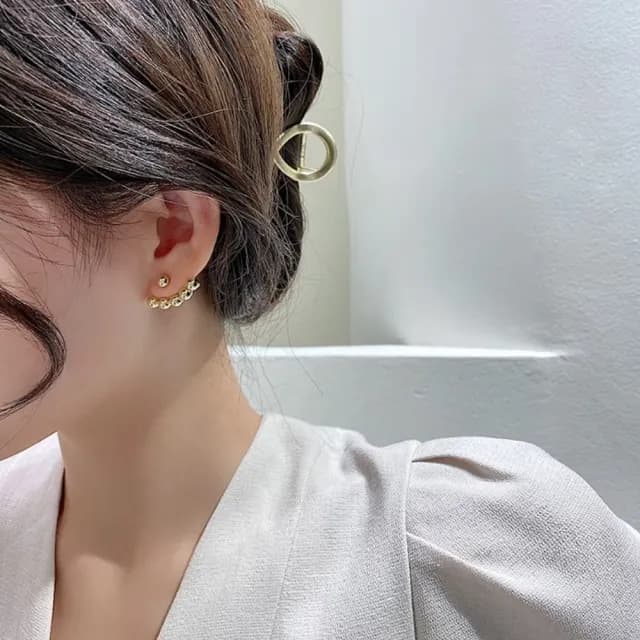 【氣質低調】金豆耳墜1對(耳飾 耳環 飾品 耳針 耳釘 首飾 耳圈 情人節 配件 禮物)