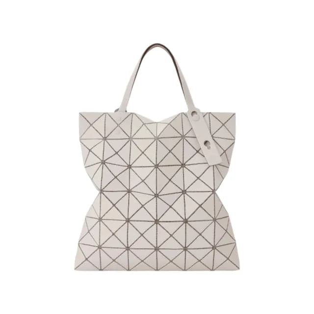 【ISSEY MIYAKE 三宅一生】BAOBAO 白/泥灰 LUCENT W COLOR(6x6 霧面雙色托特包)