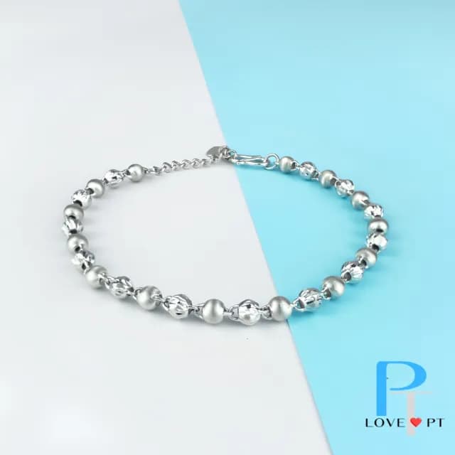 【love pt】PT950鉑金手鍊/白金手鍊  刻花拉砂 搶先週年慶(鼎元珠寶 鉑金 A182)