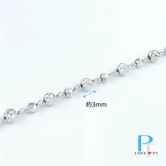 【love pt】PT950鉑金手鍊/白金手鍊 時光圓舞 搶先週年慶(鼎元珠寶 鉑金 A191)