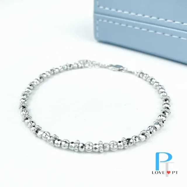 【love pt】PT950鉑金手鍊/白金手鍊  夢幻光珠 搶先週年慶(鼎元珠寶 鉑金 B161)