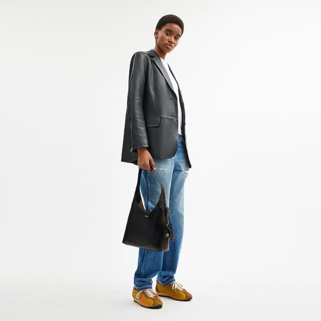 【COACH】蔻馳官方直營 BROOKLYN 28 復古摯愛皮革單肩手袋 單肩包 肩背包(CBH44)