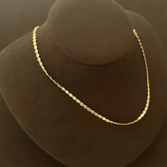 【CReAM】Undine 黃銅鍍金古典日系蕾絲花邊金色項鍊(生日 禮物 送禮 禮盒)