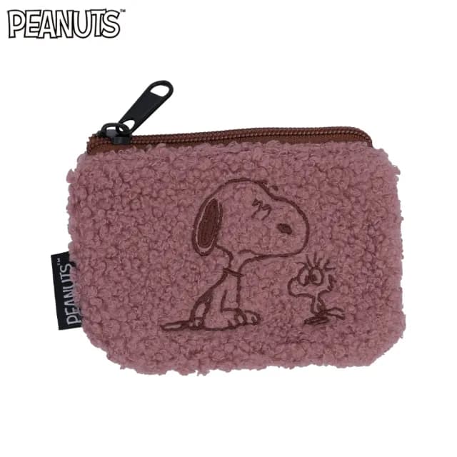 【SNOOPY 史努比】史努比往上看迷你絨毛化妝包(收納包 零錢包)