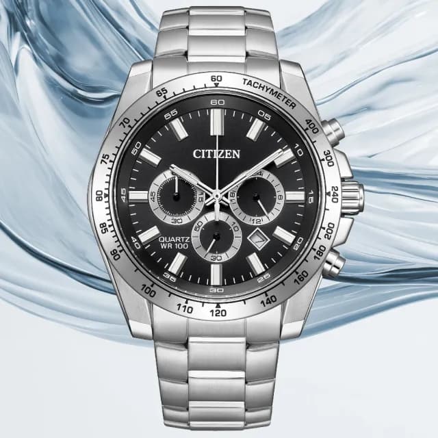 【CITIZEN 星辰】Chronograph系列 經典計時石英腕錶 七夕 情人節 送禮 推薦(AN8230-59E)