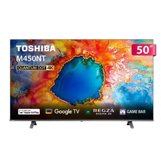 【TOSHIBA 東芝】58H快配★REGZA 50型4K QLED Google TV液晶顯示器(50M450NT)