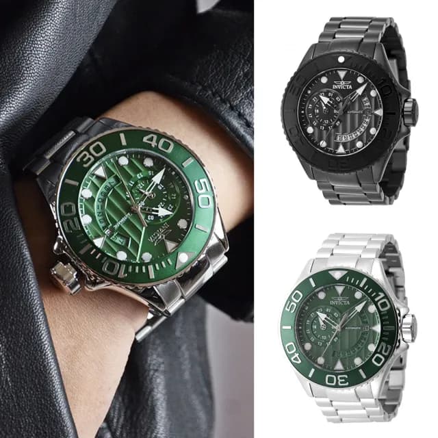 【INVICTA 英威塔】Grand Diver系列 不鏽鋼錶帶 自動上鍊機械腕錶 潛水錶 男錶 48mm(共2款)