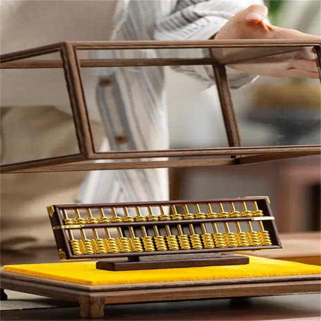 【超微米】新店開業大吉禮物 算盤擺件 桌上擺飾 公司喬遷禮品 招財辦公室裝飾品(算盤擺件 大號)