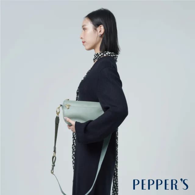 【PEPPER’S】情人節禮物 PEGASUS 牛皮船形斜背小包 - 薰衣草紫/鼠尾草綠/簡約黑(真皮包包 斜背包 真皮牛皮