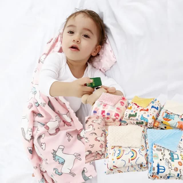 【Mua 姆兒選品】兒童雙層豆豆毯-小(兒童棉被 彌月禮盒 新生兒禮盒 新生兒彌月禮盒 豆豆毯 嬰兒被毯)