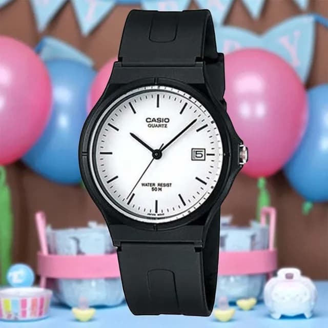 【CASIO 卡西歐】MW-59-7E 輕巧靜音 日期顯示指針錶(學生考試必備 錶徑約3.6公分)