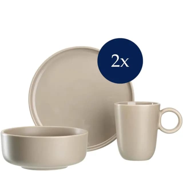 【LEONARDO 里歐】ROMA 羅馬復古風6件餐具組(聚會/派對/送禮/杯碗盤)