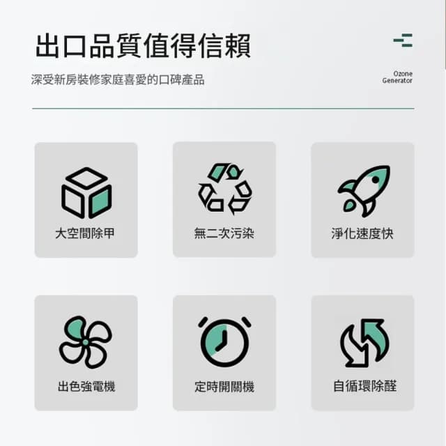 【寧樂】臭氧除醛儀 臭氧機 空氣淨化器 除臭空氣淨化機 新房家用商用消毒殺菌臭氧機(60g 強電機)