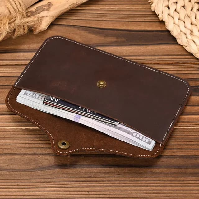 【MoonDy】雙11 長款錢包 男生錢包 復古長夾 長夾 真皮錢夾 信封包 手機包