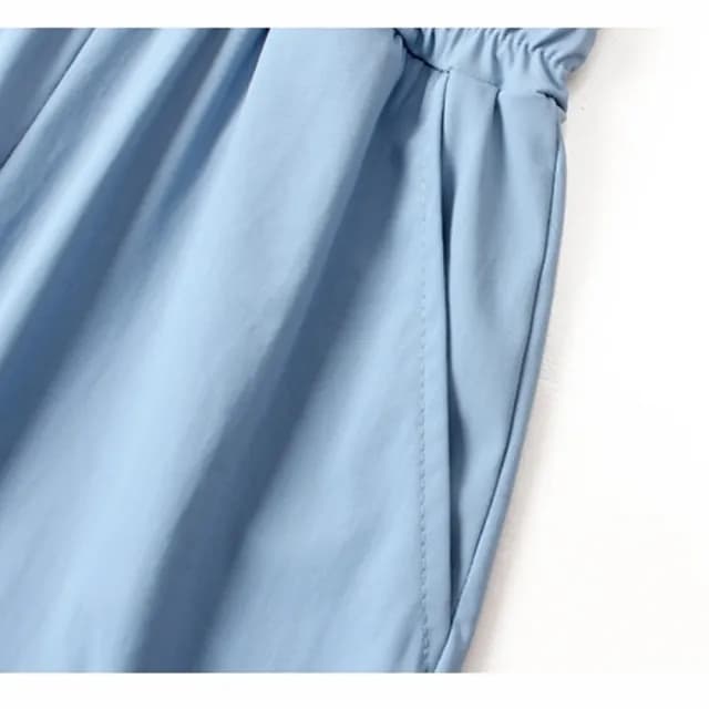 【橘魔法】大童 純色縮口長褲(運動褲 防蚊褲 防曬 薄長褲 褲子 速乾 快乾 男童 女童 兒童 童裝)